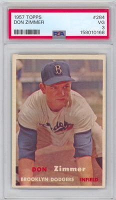 1957 Topps 284 Don Zimmer PSA 3