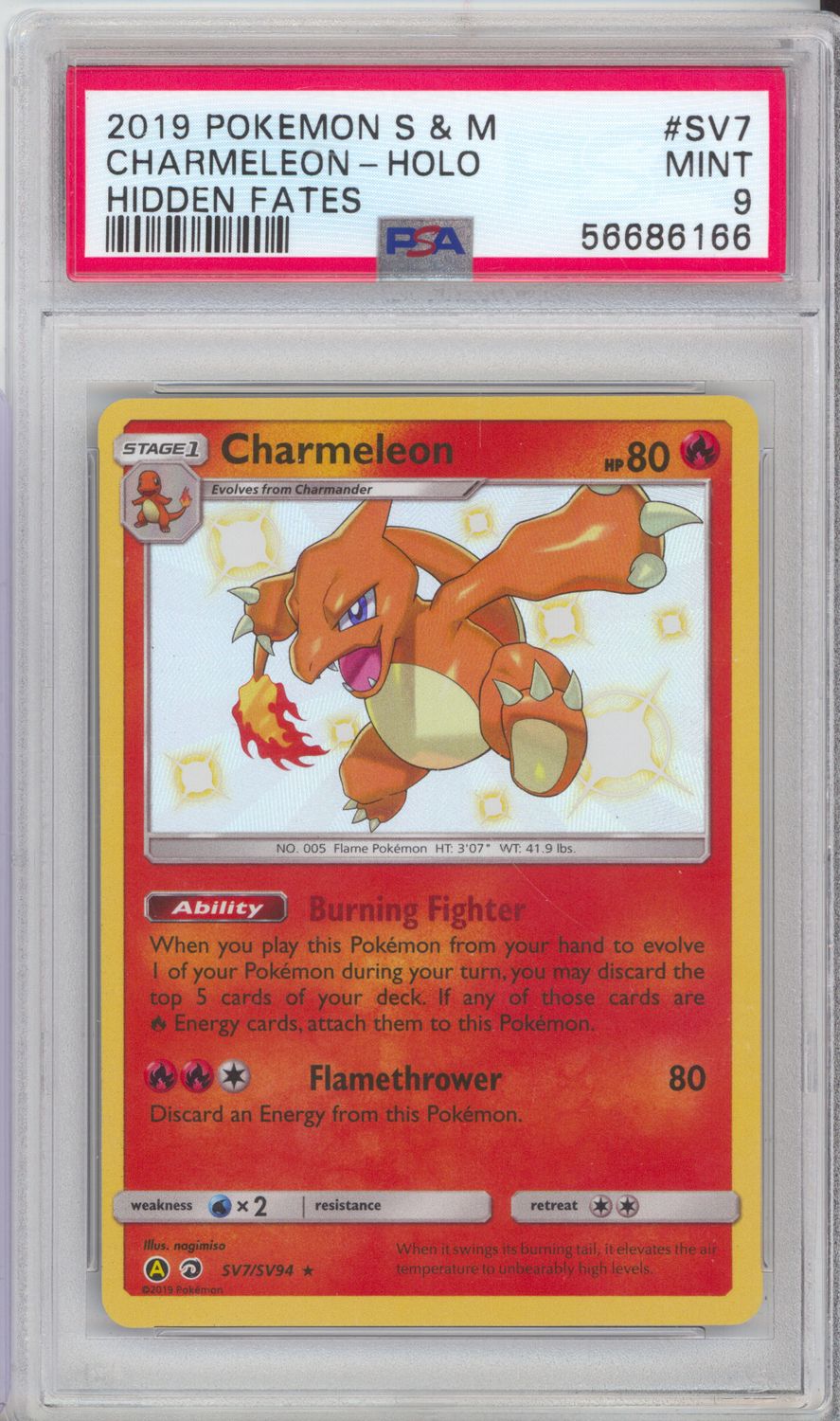 Charmeleon - Hidden Fates: Shiny Vault (HIF:SV) PSA 9