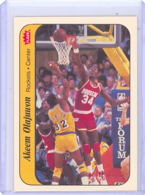 1986 Fleer #9 Akeem Olajuwon