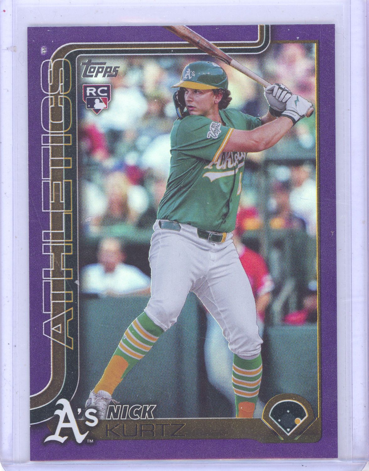 2025 Topps Update Series #US201 Nick Kurtz Purple Rainbow #/250