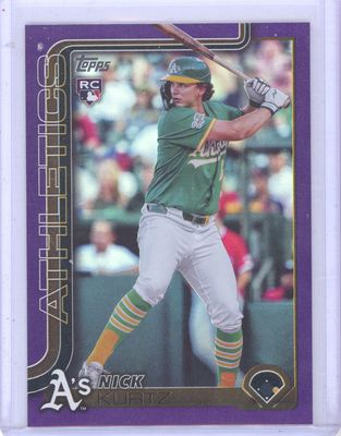 2025 Topps Update Series #US201 Nick Kurtz Purple Rainbow #/250