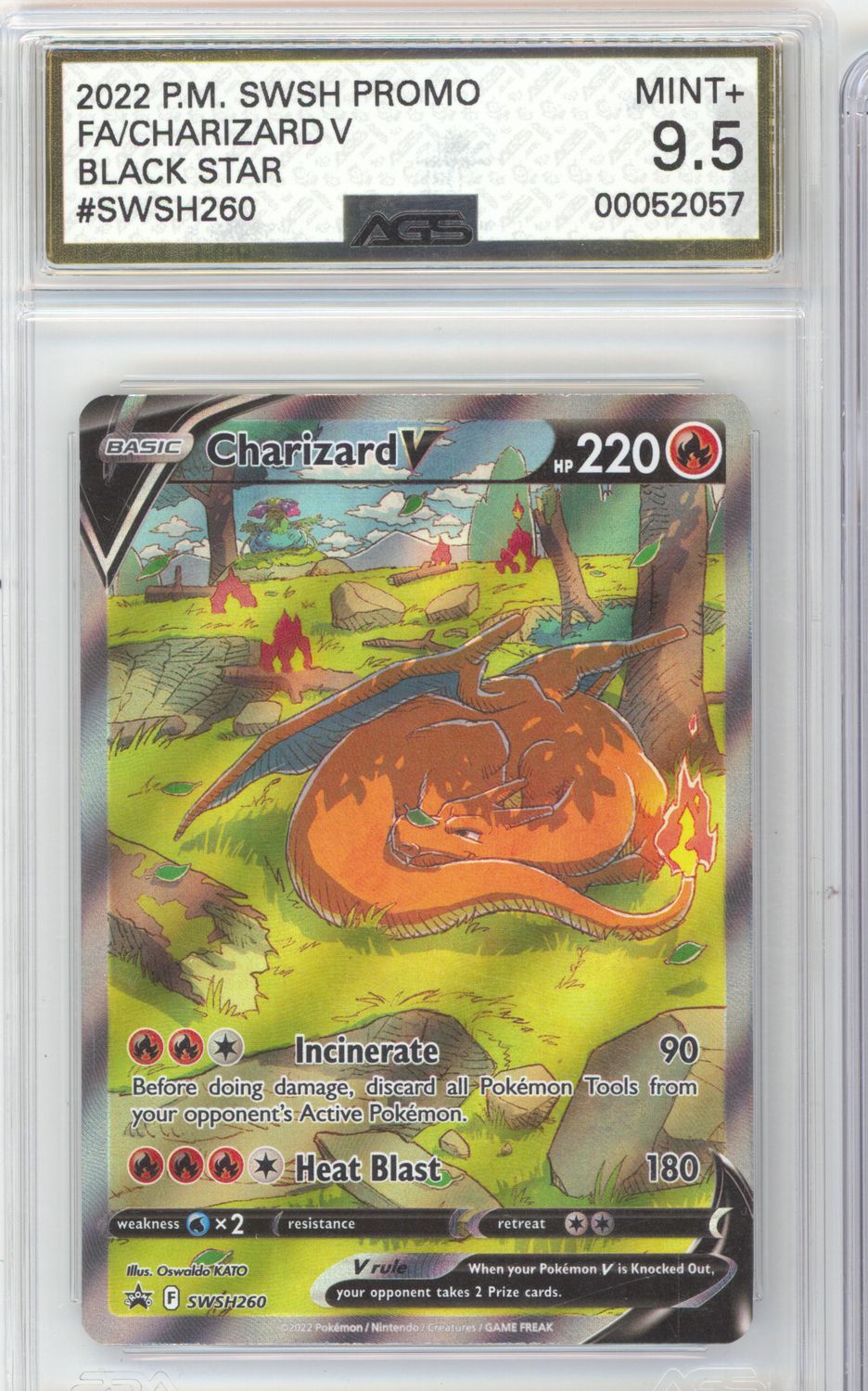 Charizard V - SWSH260 - SWSH: Sword &amp; Shield Promo Cards (SWSD) AGS 9.5 (9/9)