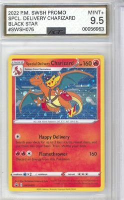 Special Delivery Charizard - SWSH075 - SWSH: Sword &amp; Shield Promo Cards (SWSD) AGS 9.5