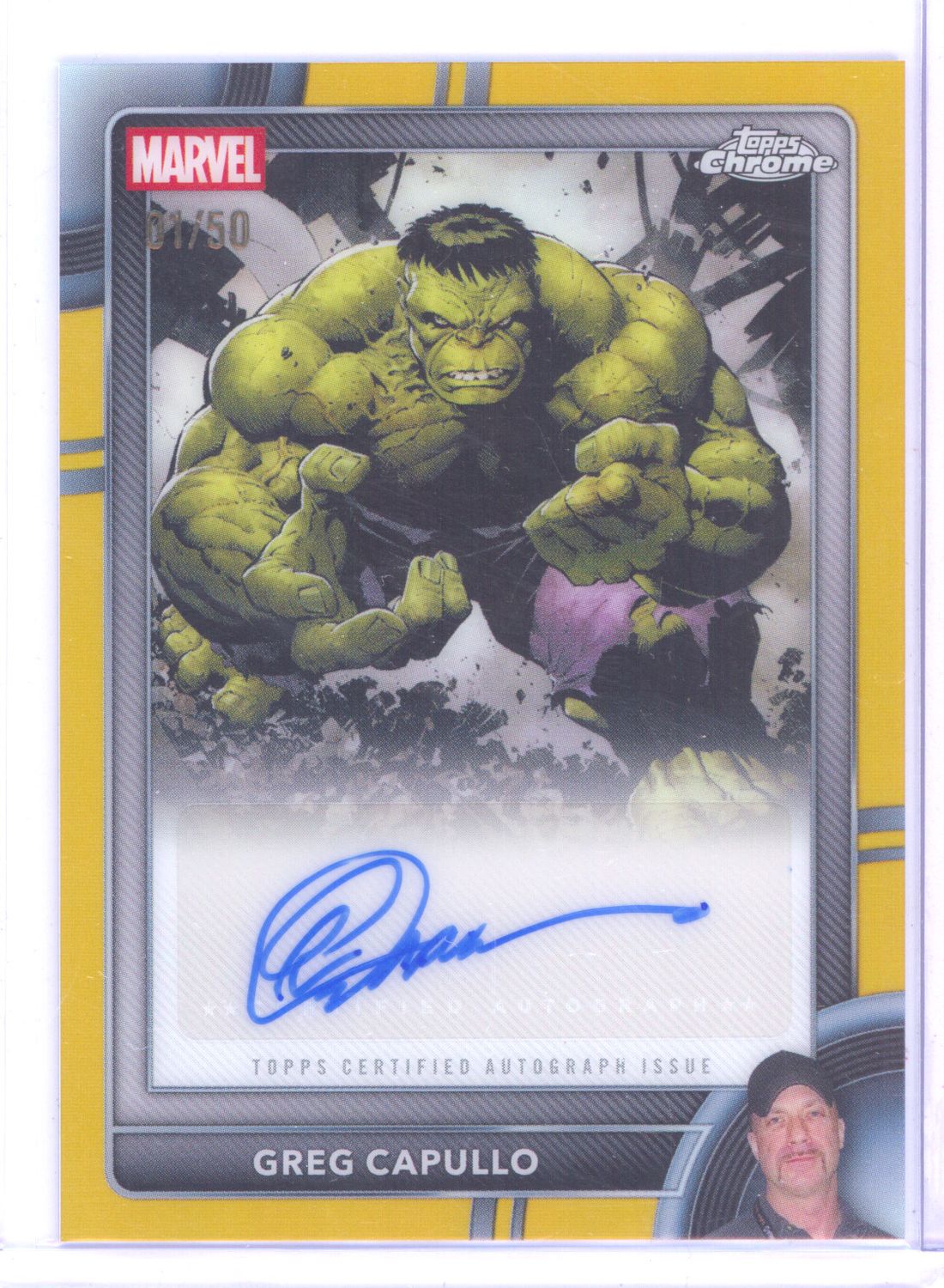 2026 Topps Chrome Marvel #AA-GC Greg Capullo Autograph Gold Refractor #/50