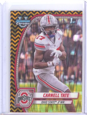 2024 Bowman U Chrome 39 Carnell Tate Black Gold Stealth /24