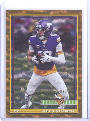 2026 Topps 91TF-38 Justin Jefferson Gold Crackle 35th /50