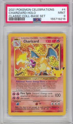 2021 Pokemon Celebrations Classic Collection #4 Charizard-Holo PSA 9