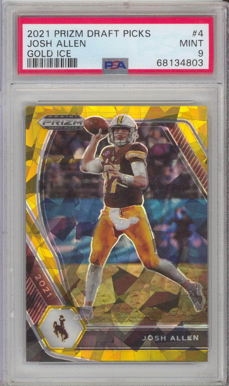 2021 Panini Prizm Draft Picks - #4 Josh Allen Gold Ice PSA 9