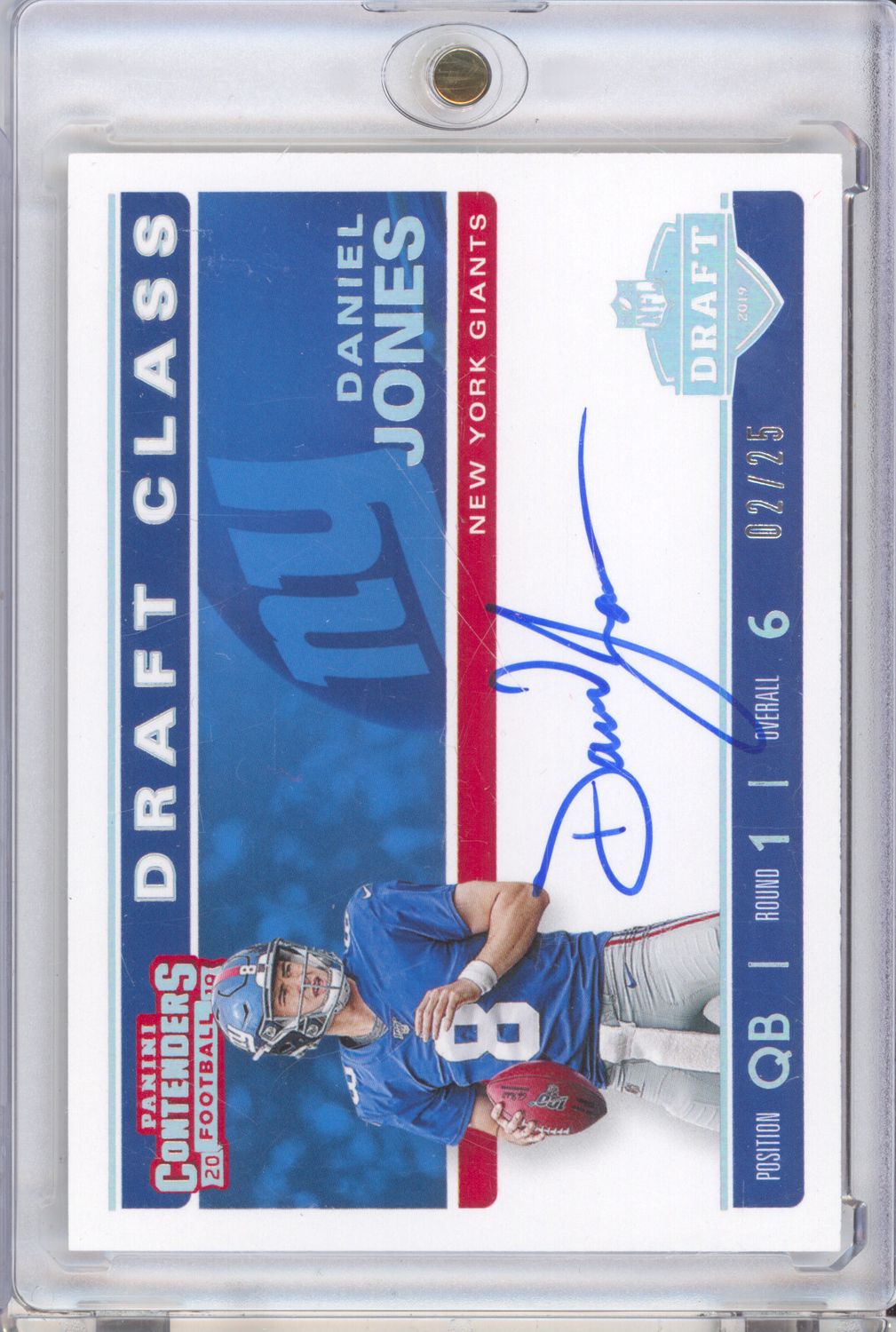 2019 Panini Contenders Draft Class DCA-DJ Daniel Jones Auto /25