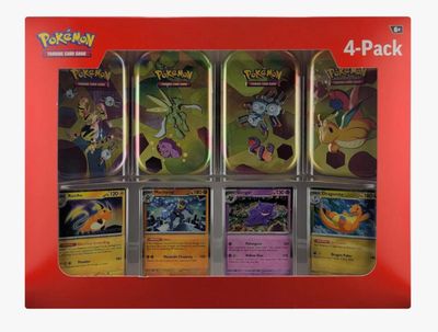 Sam's Club 151 (4 Mini Tins + 4 Promo Cards Bundle) - SV: Scarlet &amp; Violet 151 (MEW)