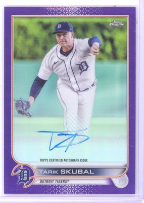 2022 Topps Chrome #CVA-Ts Tarik Skubal Purple Refractor Autograph #/250