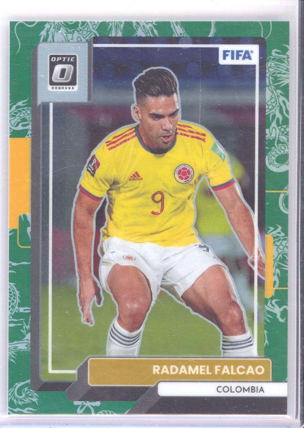 2022 Panini Donruss Optic #151 Radamel Falcao Green Dragon #/6
