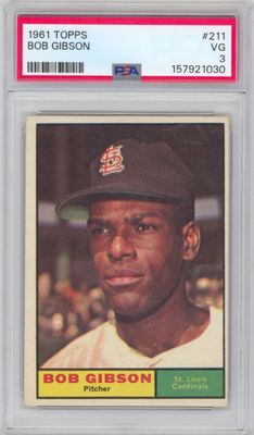 1961 Topps #211 Bob Gibson PSA 3