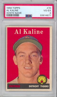 1958 Topps #70 Al Kaline PSA 4