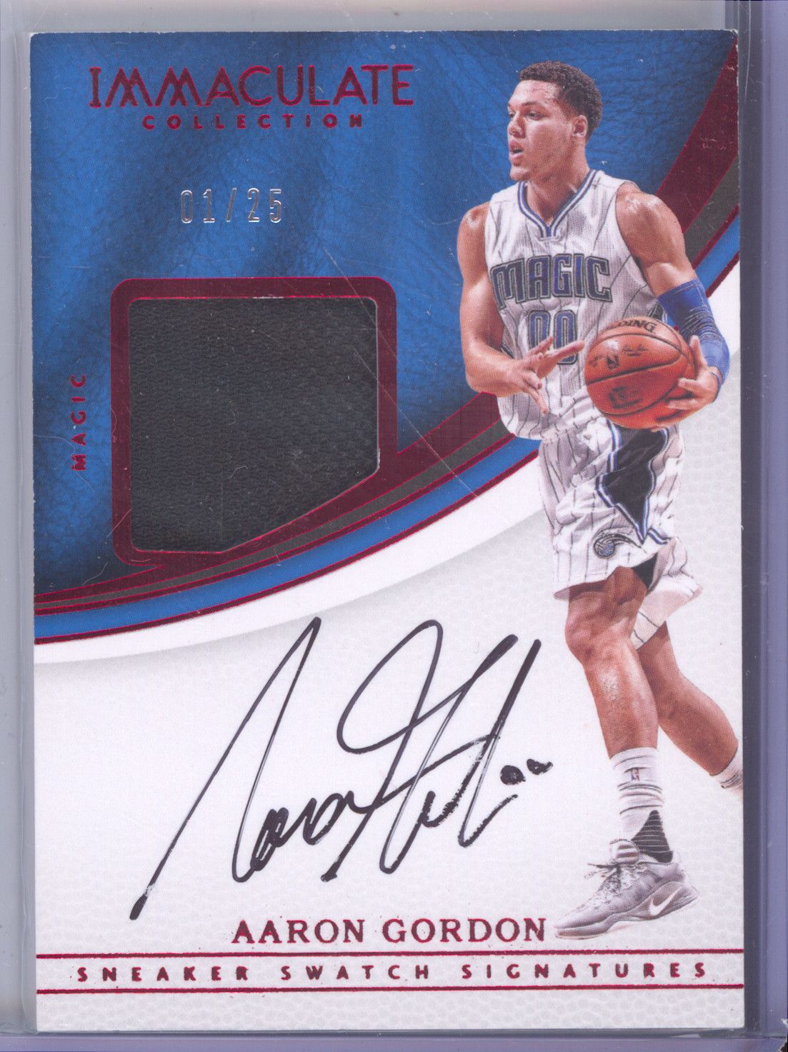 2016-17 Panini Immaculate #SN-AG Aaron Gordon Patch Auto Red /25