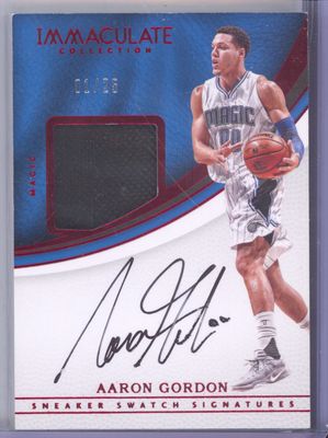 2016-17 Panini Immaculate #SN-AG Aaron Gordon Patch Auto Red /25