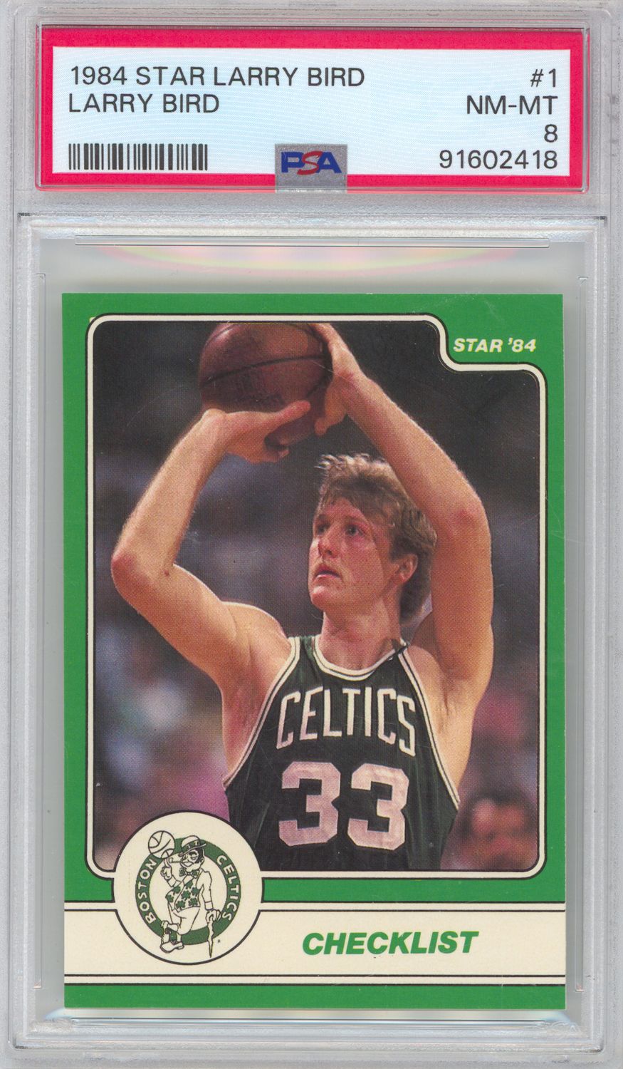 1984 Star #1 Larry Bird PSA 8