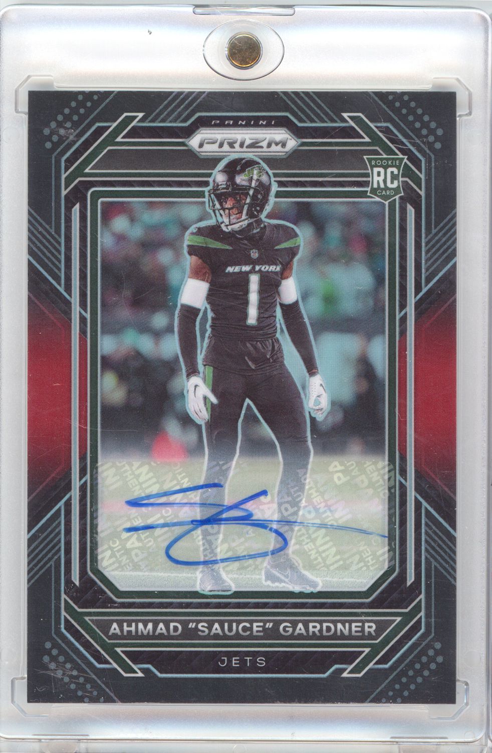 2022 Panini Chronicles #PB-22 Ahmad "Sauce" Gardner Black Autograph #/99