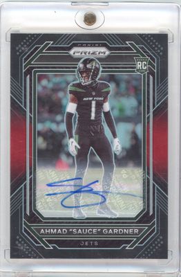 2022 Panini Chronicles #PB-22 Ahmad "Sauce" Gardner Black Autograph #/99
