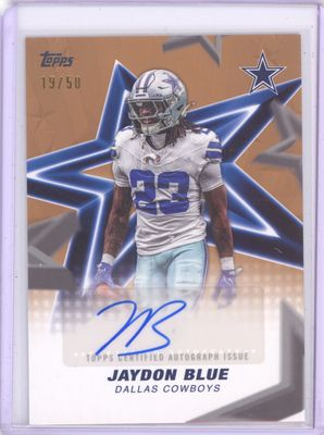 2026 Topps Flagship NFLSA-JBL Jaydon Blue NFL Stars Auto Gold /50