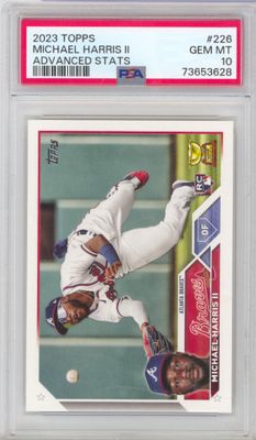 2023 Topps #226 Michael Harris ll Advanced Stats #/300 PSA 10