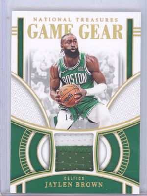 2023 Panini National Treasures #GG-BRW Jaylen Brown Game Gear #/25