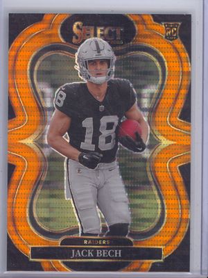 2025 Panini Select #306 Jack Bech Orange Pulsar #/7