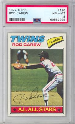 1977 Topps #120 Rod Carew PSA 8 (10/28)