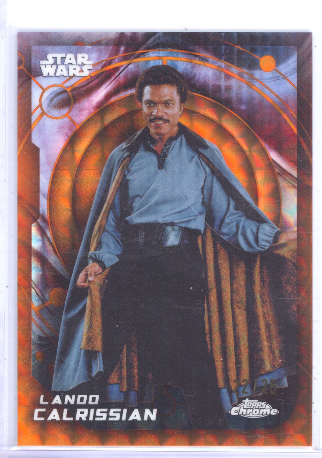 2026 Topps Chrome Star Wars Lando Calrissian Orange Geometric /25