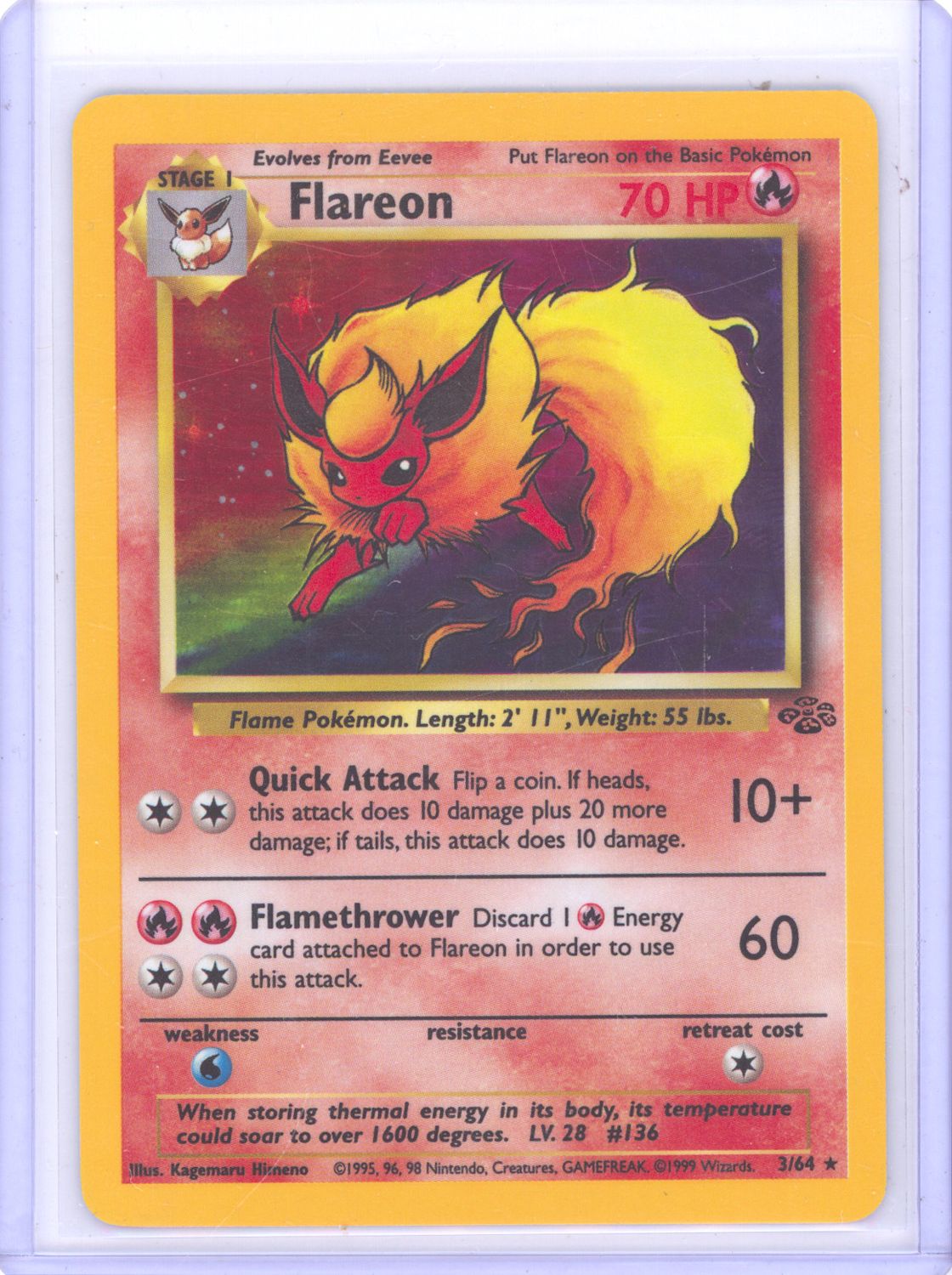 Flareon (3) - Jungle (JU) Holo - LP (10/29)