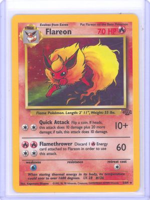 Flareon (3) - Jungle (JU) Holo - LP (10/29)