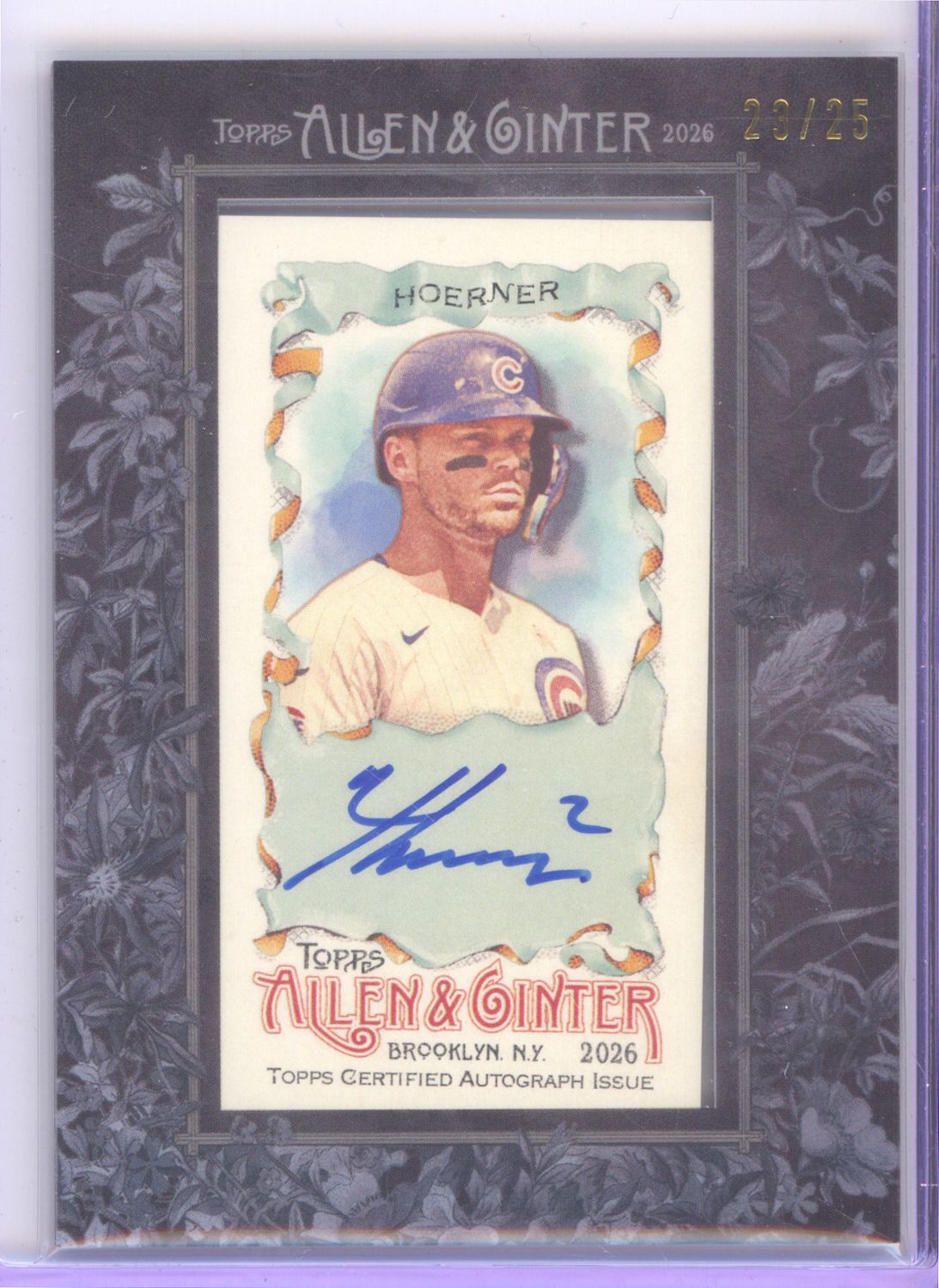 2026 Topps Allen &amp; Ginter #MA-NH Nico Hoerner Mini Autograph #/25