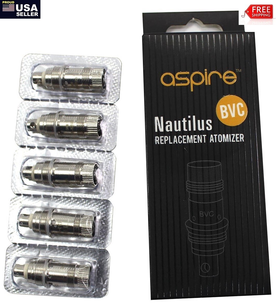 Aspire Nautilus Coils 2.1 Ohm. BVC Replacement. Fits Nautilus 2 and 2S. 10 Coils (2 packs of 5 each)