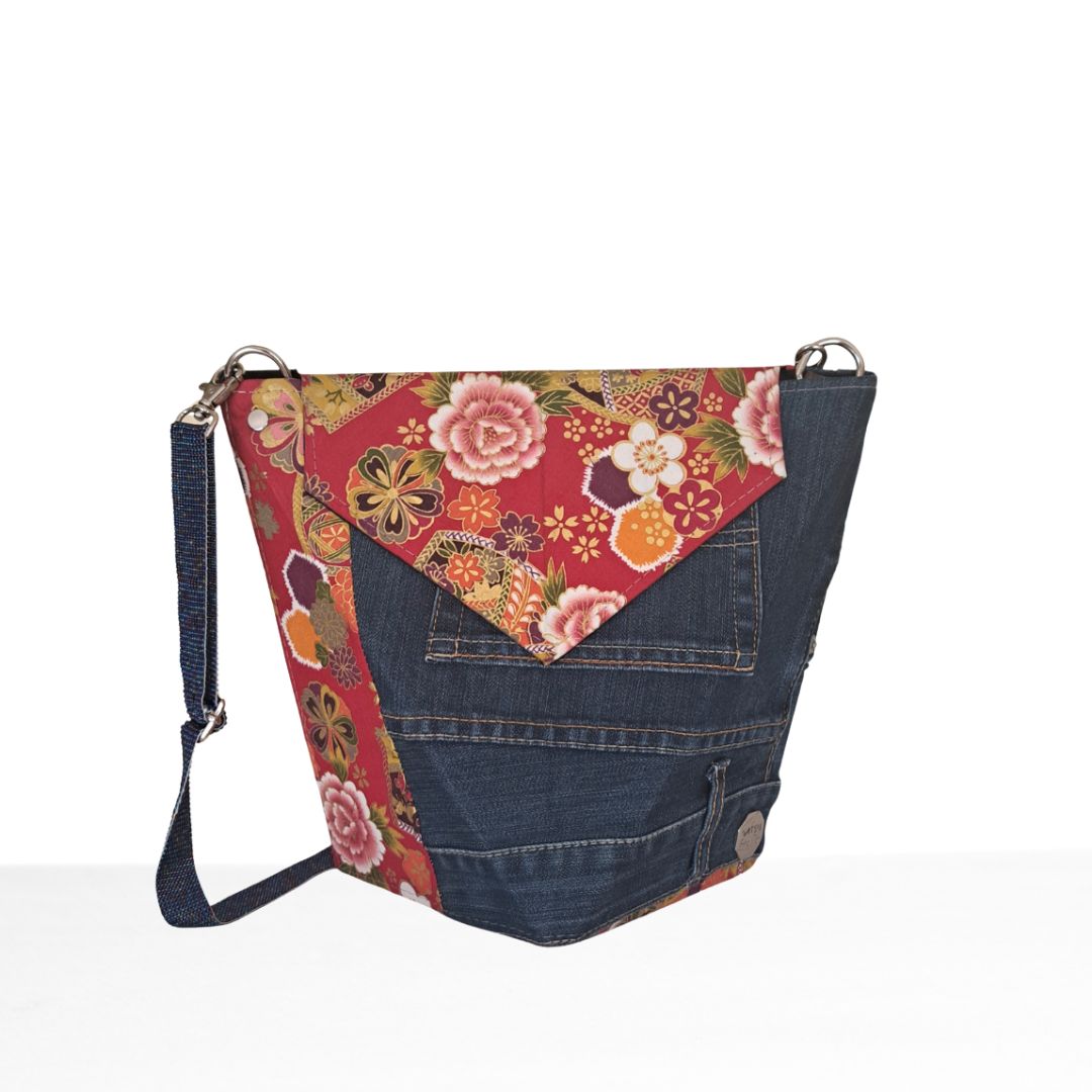 NAGAREBOSHI – Denim with Red Japanese Fabric