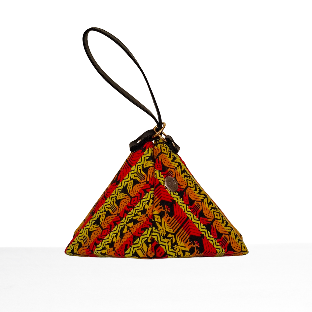 QUASAR – Embroidered Huipil in Orange and Yellow