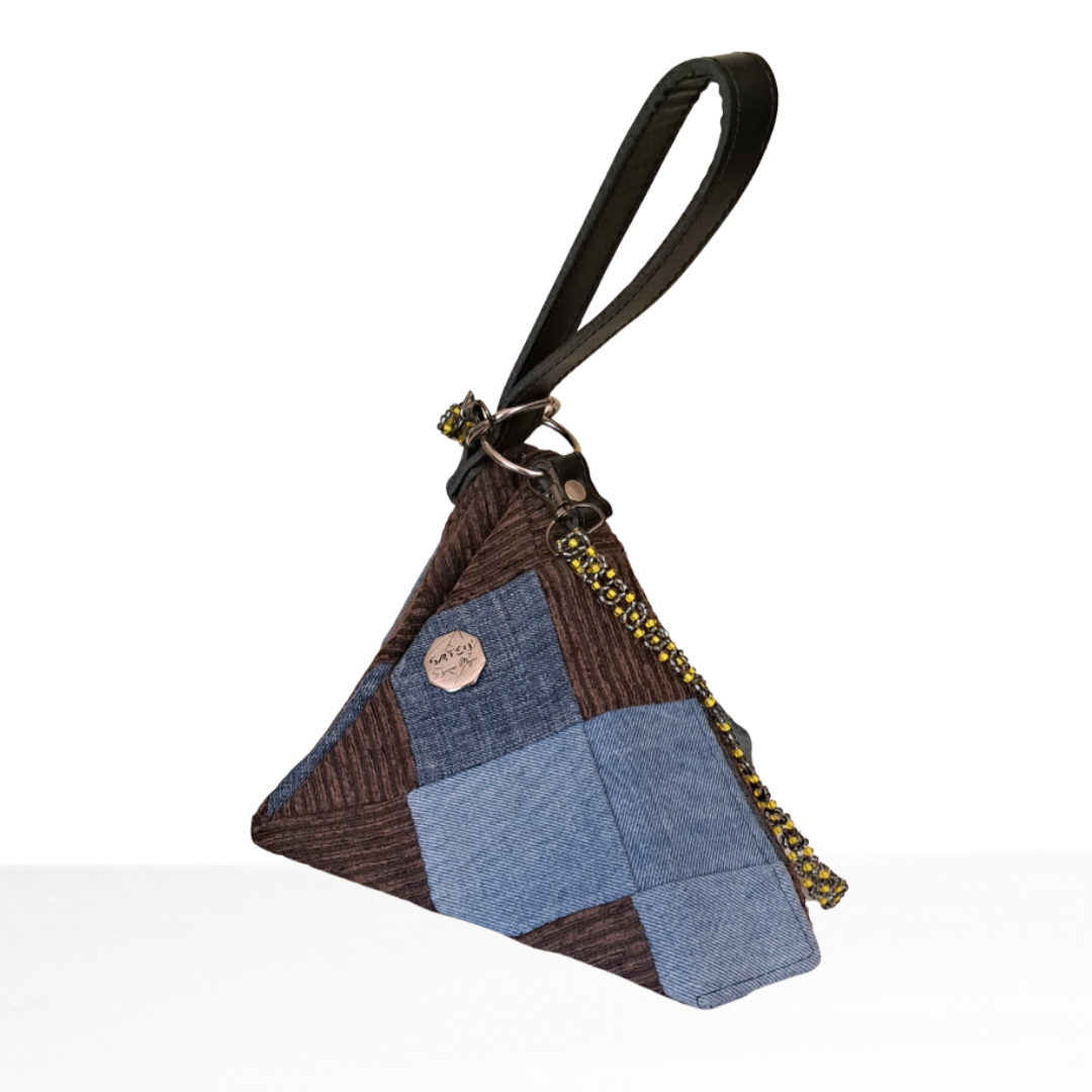 QUASAR – Denim and Brown Patchwork