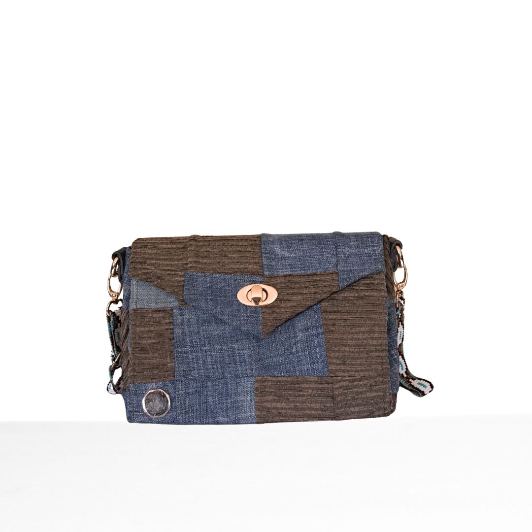 HIKARU – Denim and Brown Patchwork