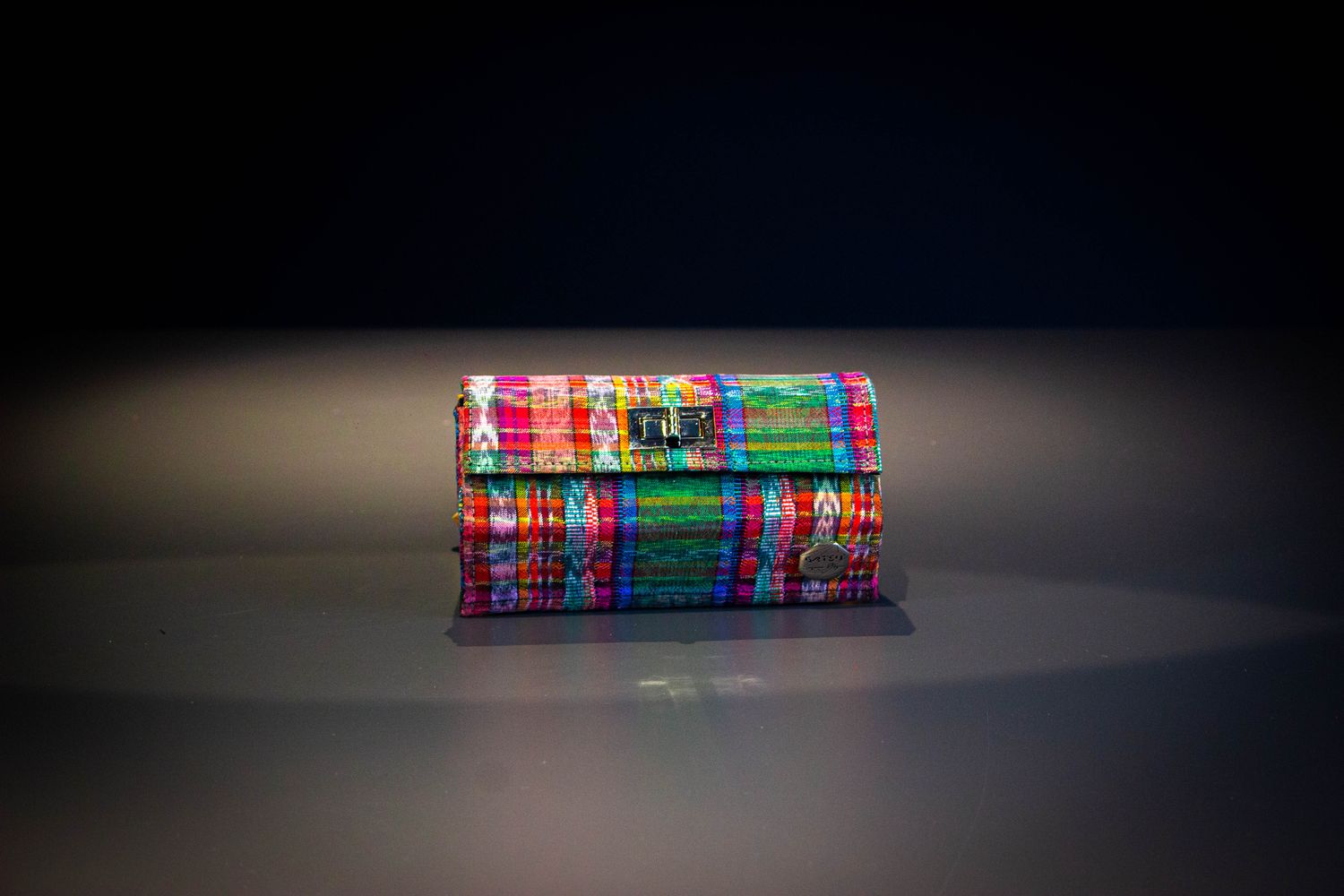 HANAMI - TEXTIL ETNICO Y CUERO VERDE Y MOSTAZA