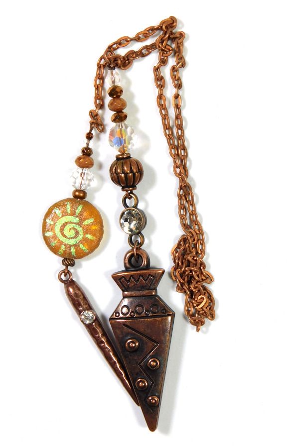Patinaed Copper Urn Pendulum