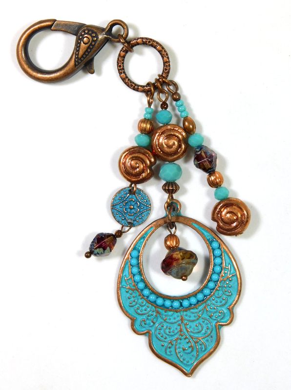 Enchanting Beaded Pendant Purse Charm