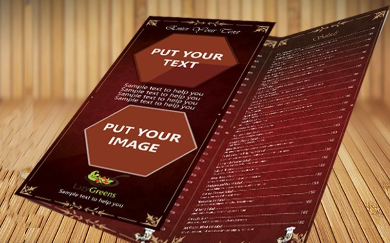 Menu card