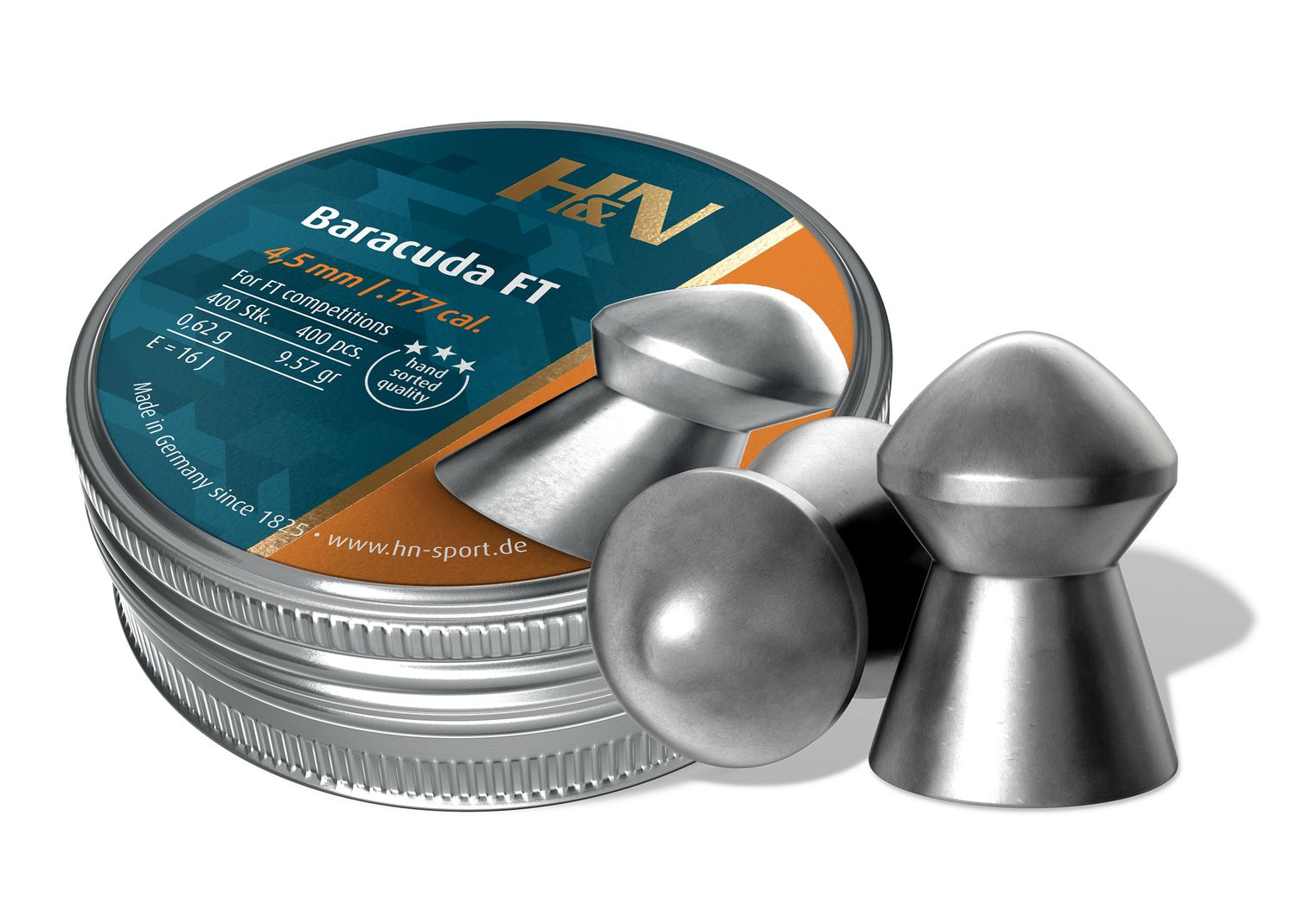 H&amp;N Baracuda FT 4.51mm .177cal Tin of 400