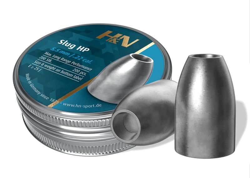 Slug HP .218 (.22 5.53mm) Pellets 30gr Tin of 200 by H&amp;N