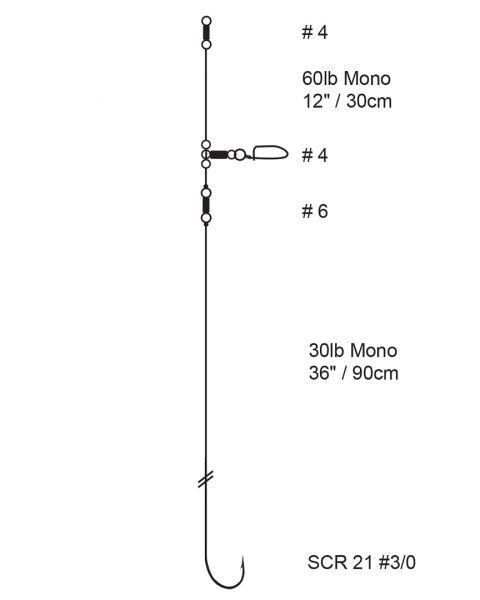 Smooth Hound Rig, model: Smooth Hound Rig 3/0 Fixed Ledger