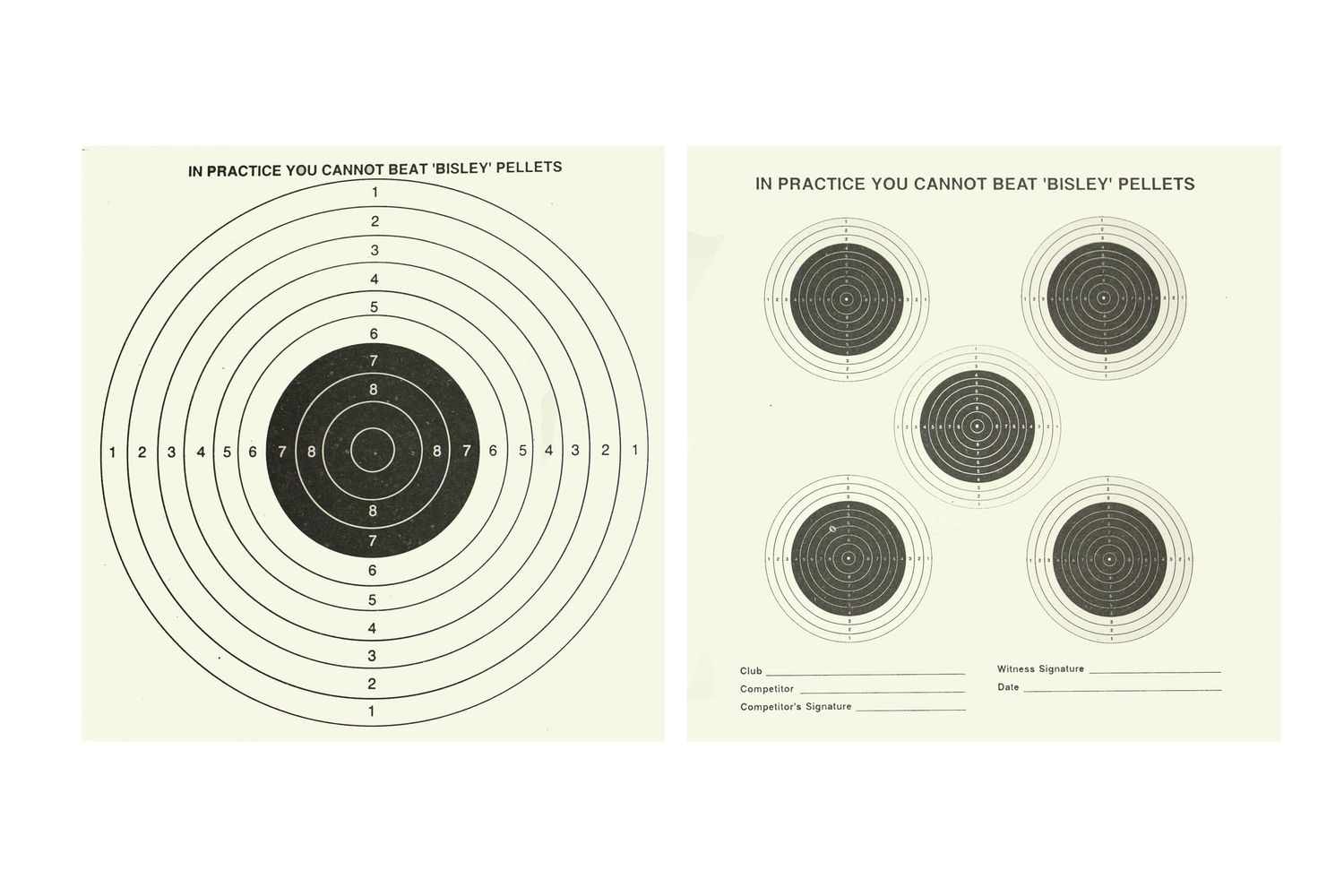 Double Sided 5+1 Targets 14cm Grade 1 by Bisley