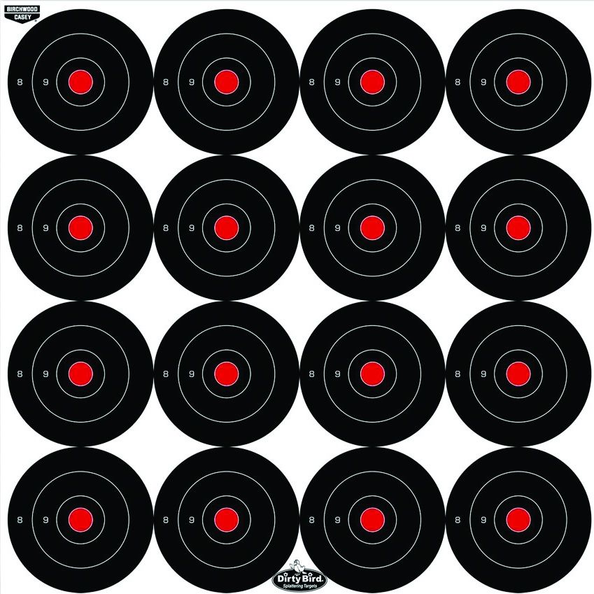 35309 Dirty Bird Targets 3inch 12 Sheets/192 Targets