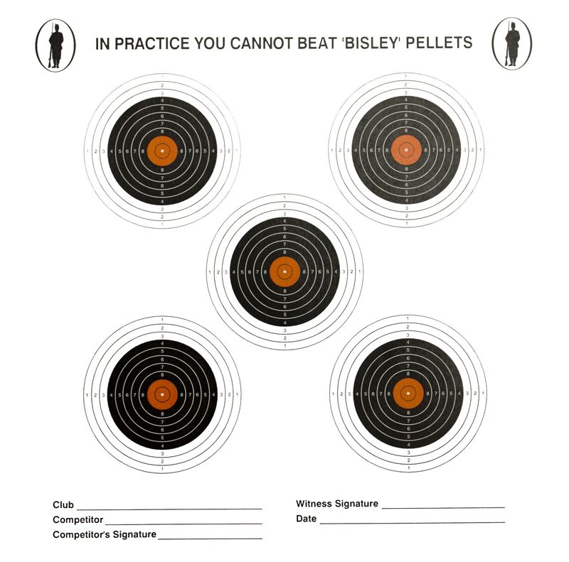 17cm Five Targets Economy Card Grade 2 Pack of 100