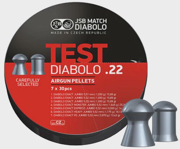 JSB Jumbo Exact Test .22 Pellets, Tin of 210