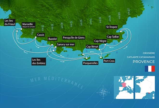 CROISIERE EN CATAMARAN &quot;PROVENCE DE MARSEILLE A SAINT TROPEZ&quot;