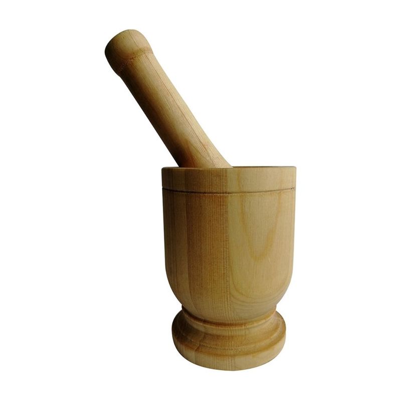 BENE CASA 5.2'' Wooden Mortar and Pestle